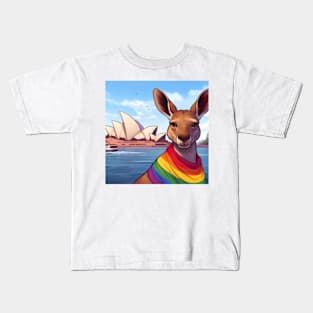 Gay Pride Kangaroo (Sydney, Australia) Kids T-Shirt